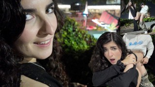 "Don't Get Caught" Public Iraian Teen First Date Sneaky Suck & Fuck Creampie
