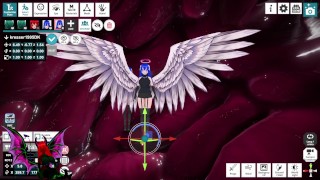18+ vroid studio VRM Posing Desktop VRM Adjuster / making a vore Comic
