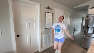Going to the gym in my new booty shorts 🍑💦🔥