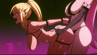 Two Horny Babes Play With New Dildo In Ass ( Hentai Uncensored )